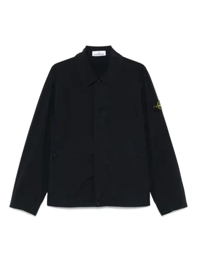 STONE ISLAND BLUE CLASSIC COLLAR JACKET