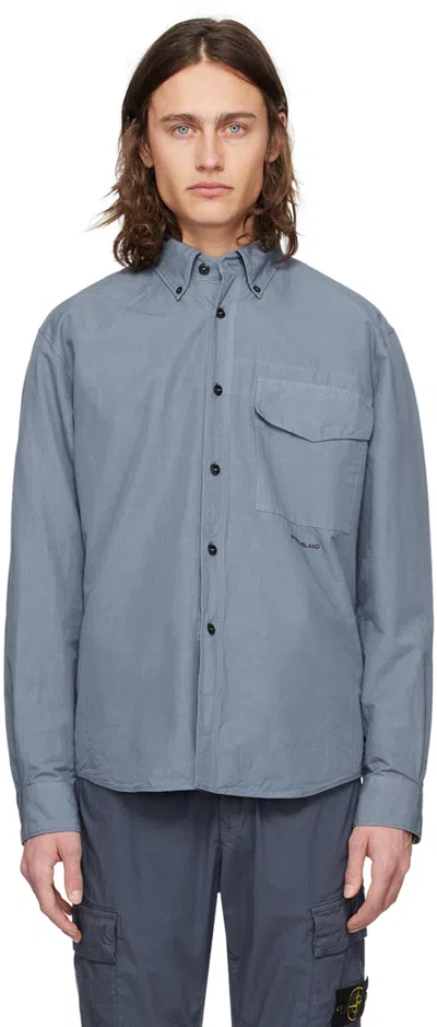 Stone Island Blue Comfortable Fit Shirt In V0024 Dark Blue