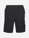 Stone Island Navy Stretch Cotton Tela Paracadute Shorts