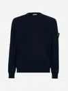 Stone Island Midnight Blue Wool Blend Sweater In Blue