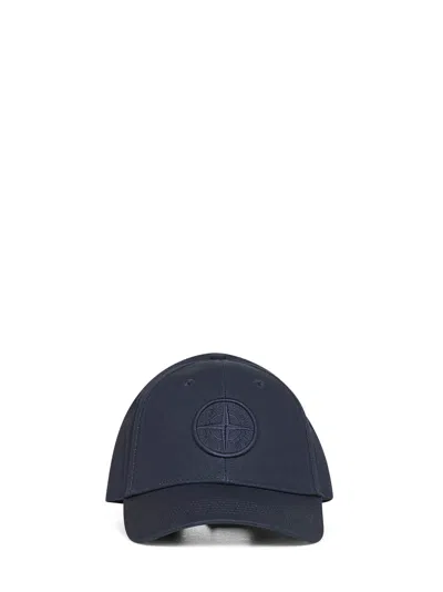 Stone Island Blue Cotton Rep Baseball Cap