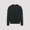 Stone Island Black Sweatshirt With Pockets And Compass Logo In Black