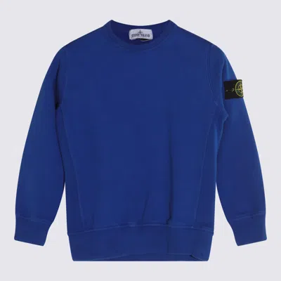 Stone Island Kids' Blue Cotton Sweatshirt