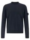 Stone Island Crew-neck Sweater Sweaters And Cardigans Blue In Blue