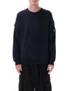 Stone Island Cotton Crew Neck Knitwear Sweater In Black