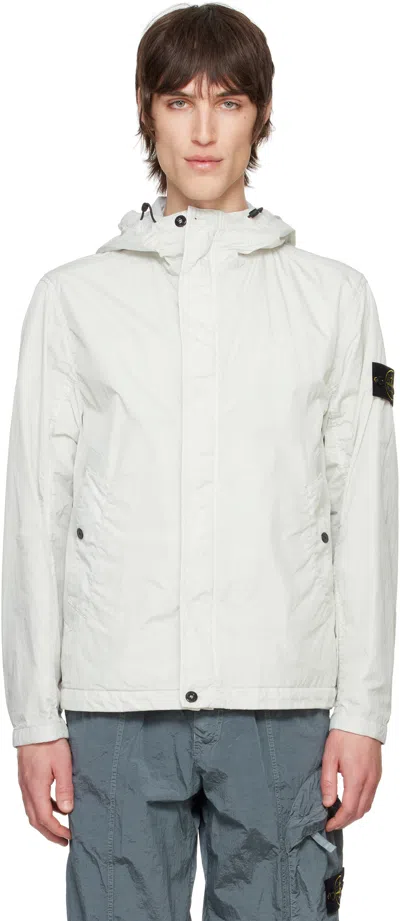Stone Island Blue Crinkle Reps R-ny Jacket In V0041 Sky Blue