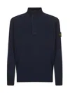 Stone Island Premium Wool Blend Sweater In Blue