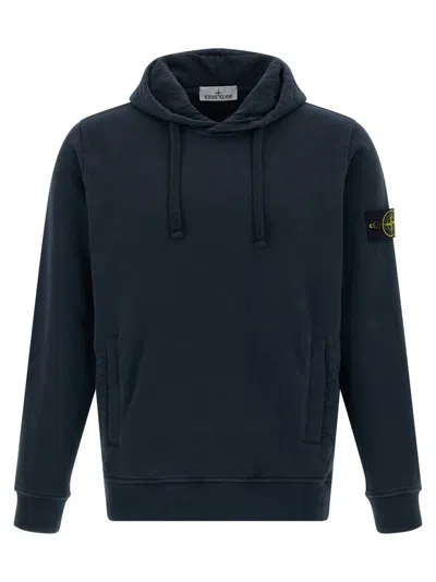 STONE ISLAND BLUE LOGO BADGE HOODIE