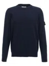 Stone Island Light Rws Pure Wool Sweater In Blue