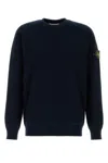 Stone Island Light Rws Pure Wool Sweater In Blue