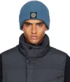 Stone Island Blue N100002 Full Rib Beanie In Brown