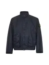 Stone Island Blue Nylon Jacket In Blue