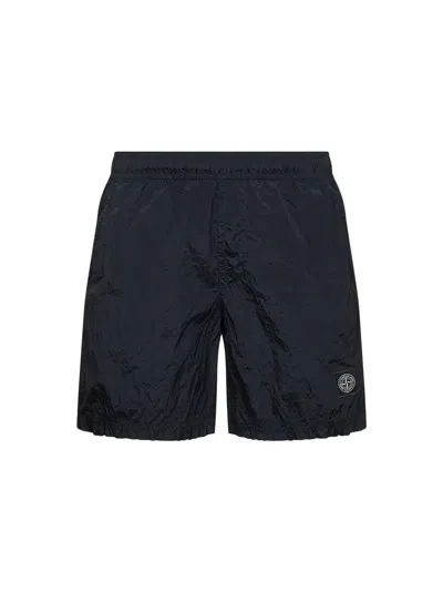 Stone Island Nylon Metal Swim Shorts In Black