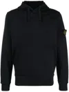 Stone Island Midnight Blue Stretch Cotton Hoodie In Blue