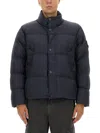 Stone Island Blue Polyamide Sports Jackets In Multi