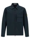 Stone Island Zip-fastening Patch-pocket Shirt Jacket In Blue