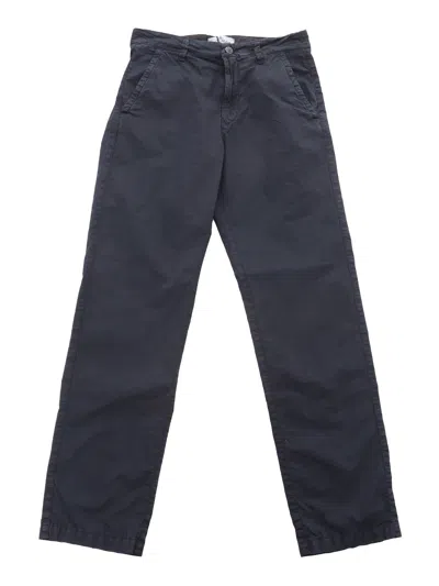Stone Island Blue Straight Leg Trousers