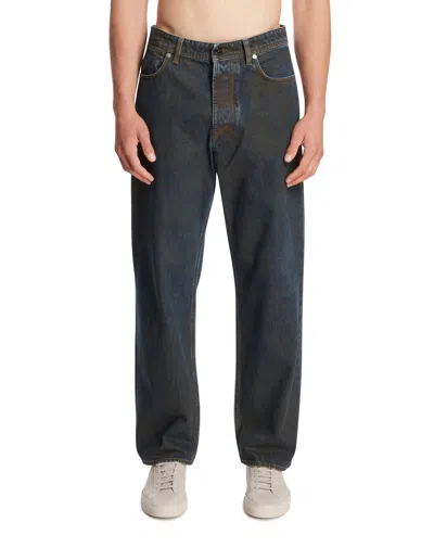 Stone Island Blue Straight-leg Jeans