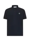 Stone Island Slim-fit Short-sleeve Polo Shirt With Compass Patch In Blue