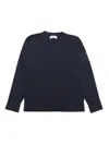 Stone Island Blue Sweater With Logo In Blue