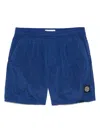 Stone Island Compass-patch Swim Shorts In Blue