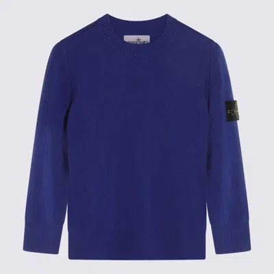 Stone Island Kids' Blue Wool Knitwear