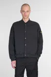 Stone Island 6100034 Organic Cotton Diagonal Fleece 'old' Effect In Black