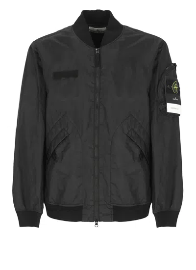 Stone Island Bomber In Black