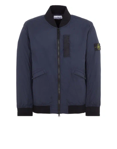 Stone Island Bomber Blue Polyamide, Elastane, Polyurethane Coated