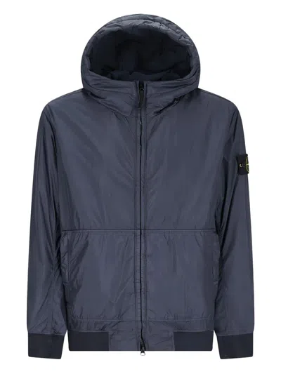 Stone Island Bomber Jacket In Blue