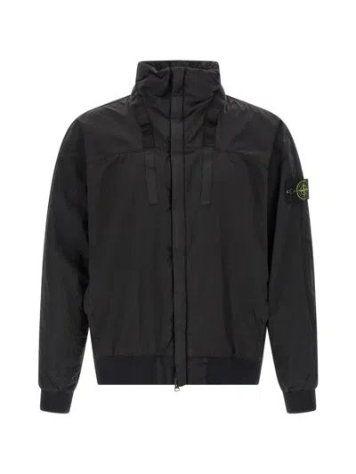 Stone Island "bomber" Jacket In Black