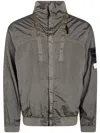 Stone Island Grey Solid Logo Jacket In Gray