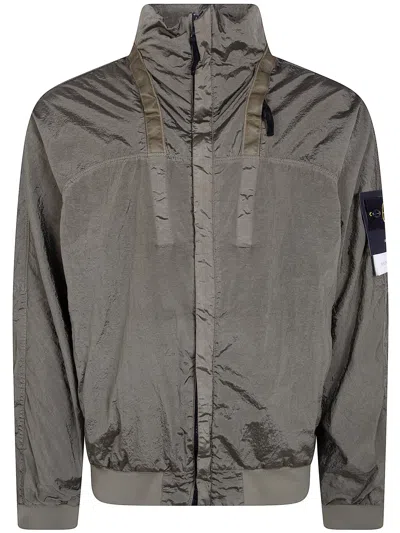 Stone Island Bomber Nylon Metal Watro In Gray