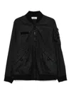 Stone Island Bomber Jacket In Matt Black 3l Tc Membrane In Black