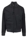 Stone Island Bomber Jacket Jackets Blue In Black