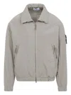Stone Island Beige Lightweight Polyester Jacket With Hidden Hood In Sand