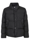 Stone Island Bomber Jacket With Logo In Black