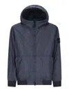 Stone Island Crinkle Reps Ny Light Puffer Jacket In Blue