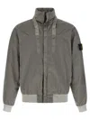 Stone Island Grey Solid Logo Jacket