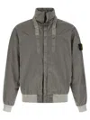 Stone Island Grey Solid Logo Jacket In Gray