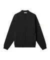 Stone Island 6100034 Organic Cotton Diagonal Fleece 'old' Effect In Black
