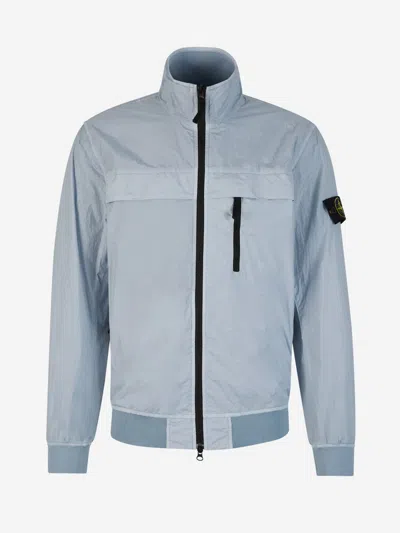 Stone Island Bomber Technical Jacket In Blue