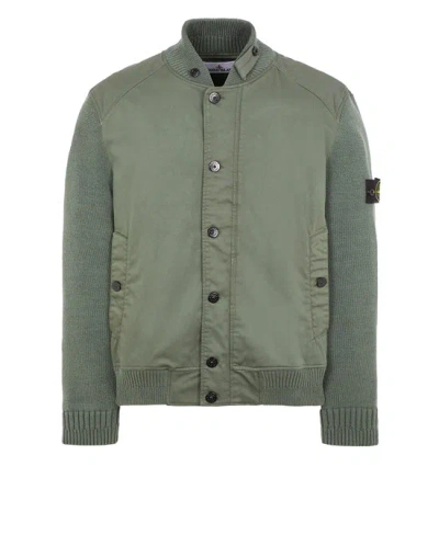 Stone Island Bomber Green Cotton