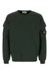 Stone Island Cotton Sweatshirt In Black
