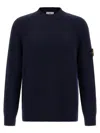 Stone Island Sweater With Crew Neck In Cashmere In Blue