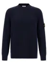 Stone Island Blue Boucl Sweater In Black