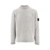 Stone Island Crew Neck Wool Sweater In Gray