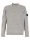 Stone Island Crew Neck Wool Sweater In Gray