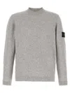 Stone Island Crew Neck Wool Sweater In Gray