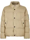 Stone Island Padded Quilted Jacket With High Collar In Multi